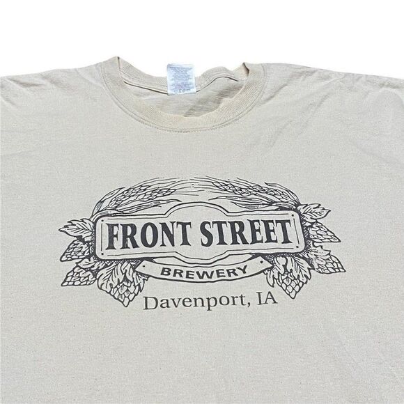 Front Street brewery Davenport IA  Xlarge T-shirt The Beer That Makes You Happy - Picture 1 of 5